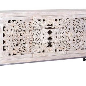 Aparador Oriental Mandala Blanco Envejecido