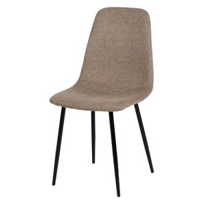 Silla Moderna Marrón Grisáceo Respaldo Curvo