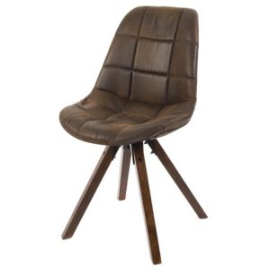 Silla Moderna Tapizado Marrón Oscuro