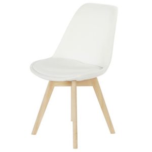 Silla Nórdica Acolchada Blanca